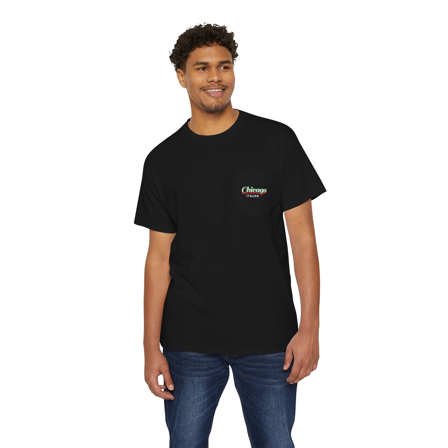 Chicago Italian Unisex Heavy Cotton Pocket Tee