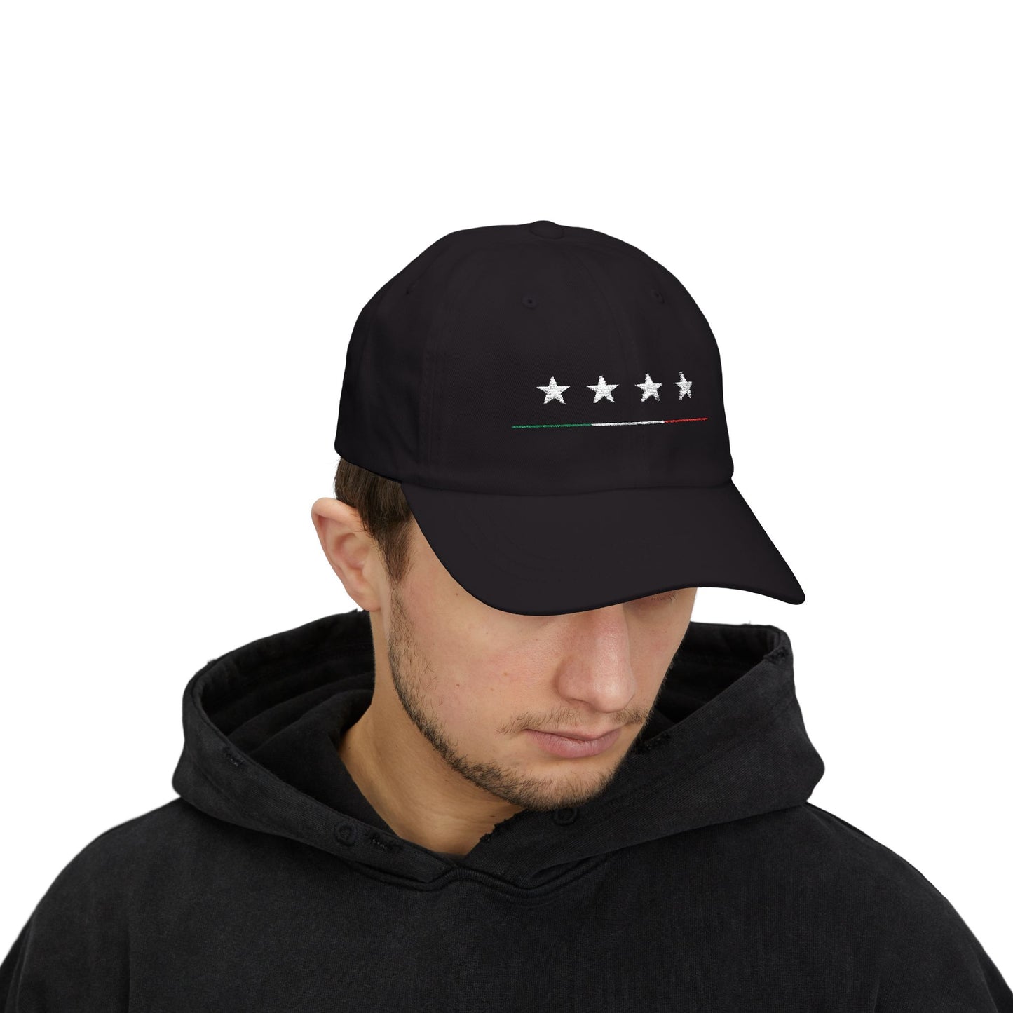 4 Star Italian Embroidered Classic Dad Cap